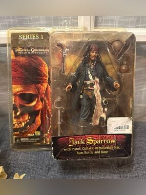 Disney Pirates of the Caribbean Jack Sparrow Back Card - Black, Brown, Gold